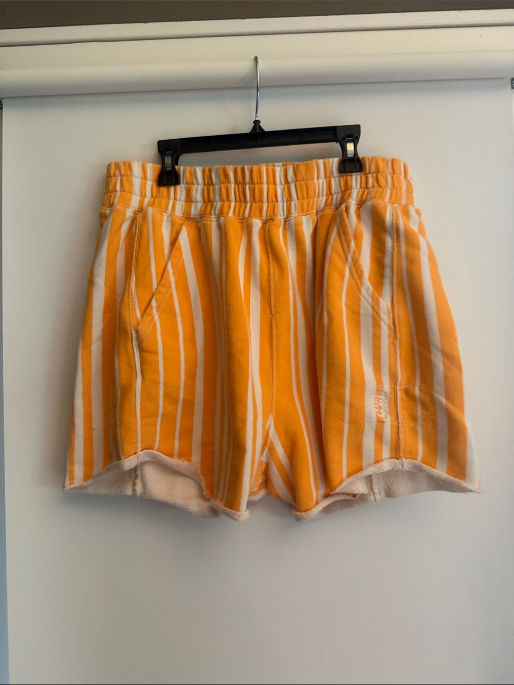 FP Movement by Free People Orange & White Striped Athletic Shorts
